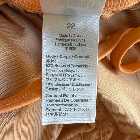 NWT J. Crew Active Colorblock One-Piece - Bright Canteloupe Size 22 - Picture 6 of 11